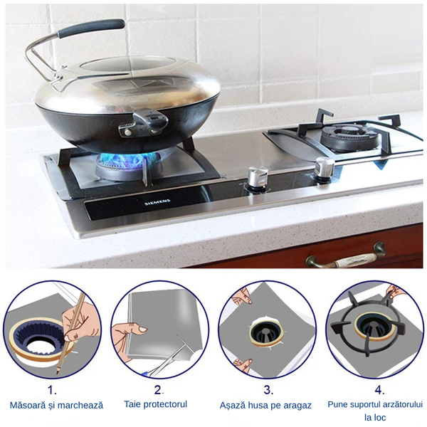 Fără frecare, fără efort! Husa CleanTop acoperă plita și se curăță instant.